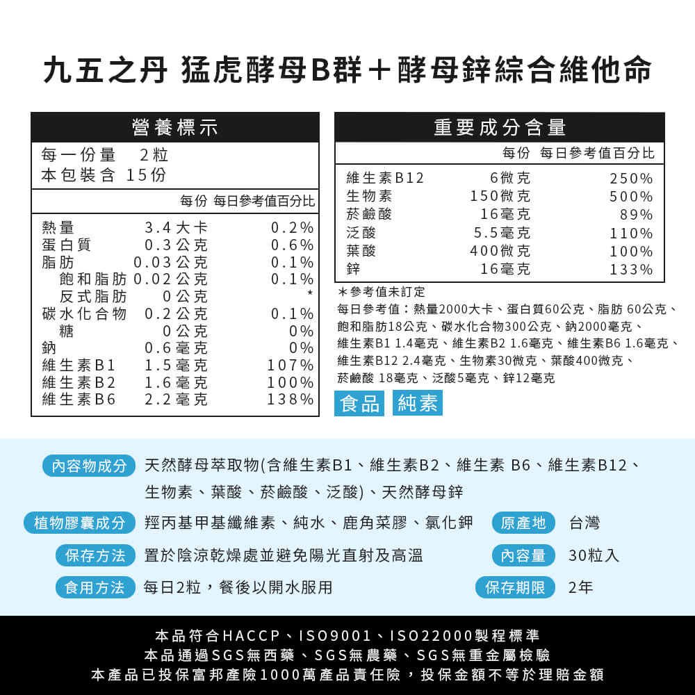 猛虎.酵母B群+酵母鋅