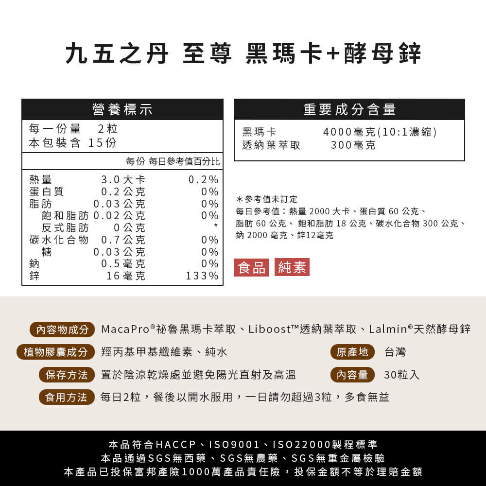 至尊．黑瑪卡+酵母鋅