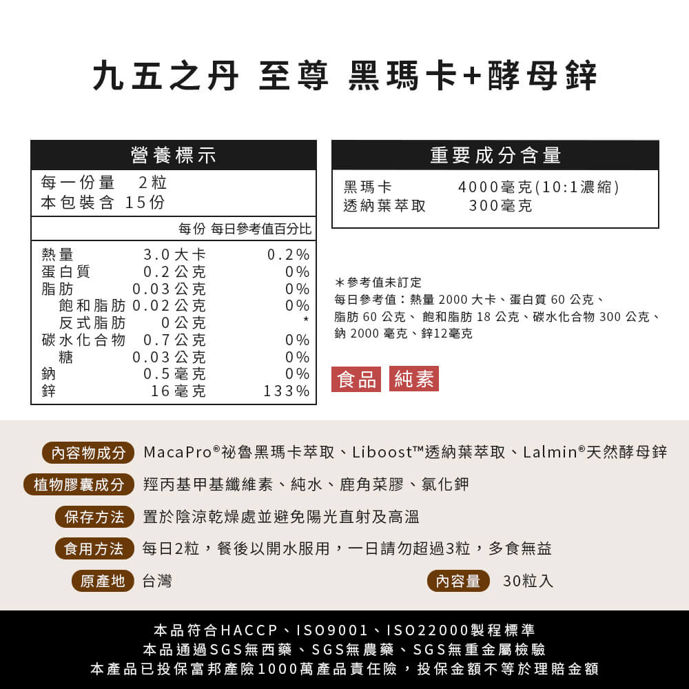 至尊．黑瑪卡+酵母鋅